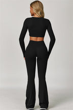 The Lavish Long Sleeve Cut-out Crop Top