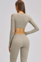 The Zestful Long Sleeve Crop Top