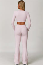 The Lavish Long Sleeve Cut-out Crop Top