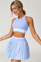 The Elan Crop Top Tennis Skirt 2-Piece Set