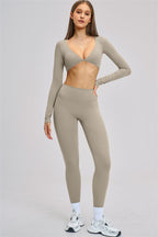 The Zestful Long Sleeve Crop Top
