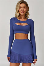 The Lavish Long Sleeve Cut-out Crop Top
