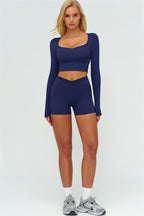 The Lushness Long Sleeve Crop top