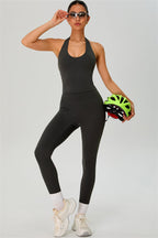 The Solid Halter Tank Top