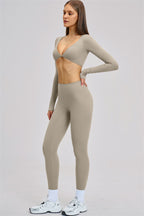 The Zestful Long Sleeve Crop Top