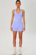 The Solid Halter Tank Top