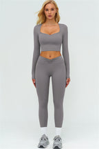 The Lushness Long Sleeve Crop top