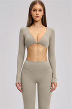 The Zestful Long Sleeve Crop Top