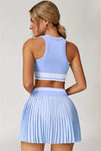 The Elan Crop Top Tennis Skirt 2-Piece Set