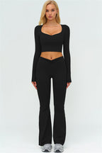 The Lushness Long Sleeve Crop top