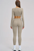 The Zestful Long Sleeve Crop Top