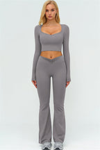The Lushness Long Sleeve Crop top