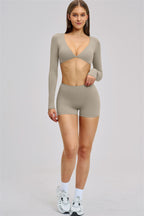 The Zestful Long Sleeve Crop Top
