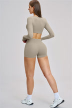 The Zestful Long Sleeve Crop Top
