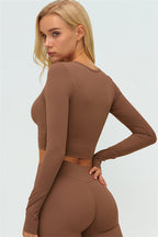 The Lushness Long Sleeve Crop top
