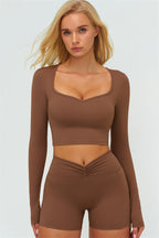 The Lushness Long Sleeve Crop top