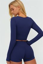 The Lushness Long Sleeve Crop top