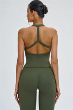 The Slate Y-Back Top