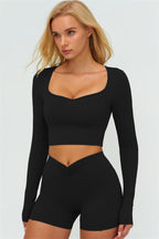 The Lushness Long Sleeve Crop top