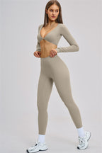 The Zestful Long Sleeve Crop Top