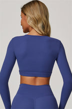 The Lavish Long Sleeve Cut-out Crop Top