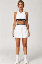 The Elan Crop Top Tennis Skirt 2-Piece Set