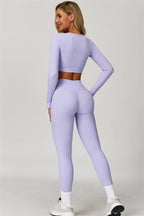 The Lavish Long Sleeve Cut-out Crop Top