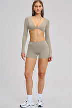 The Zestful Long Sleeve Crop Top