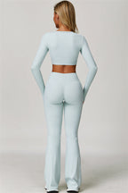 The Lavish Long Sleeve Cut-out Crop Top