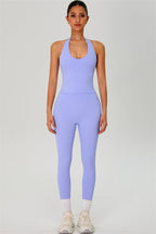 The Solid Halter Tank Top