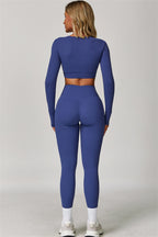 The Lavish Long Sleeve Cut-out Crop Top